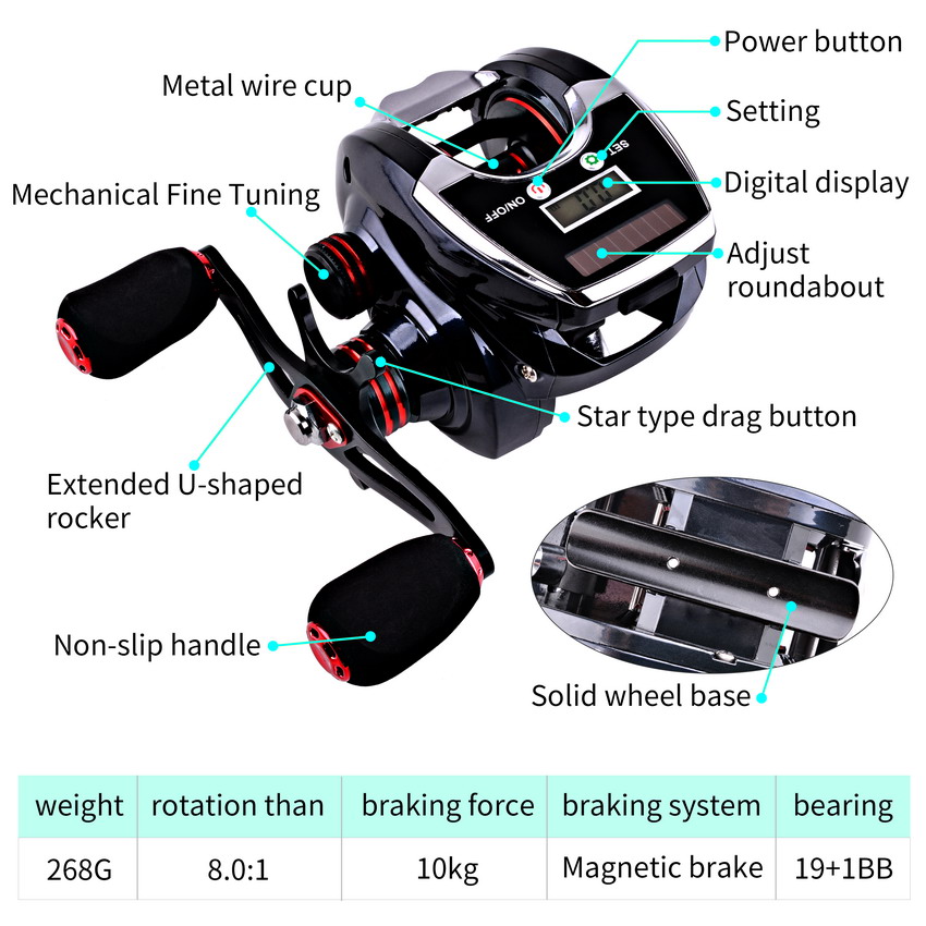 8.0:1 19 + 1BB balıkçılık Reel - Fishing Boat Steering Wheel incelemesi ve fiyatı